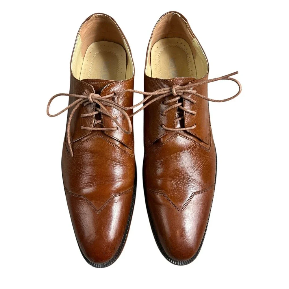 Stacy Adams Men's Brown Leather Oxfords  Size 14  Office Casual Church